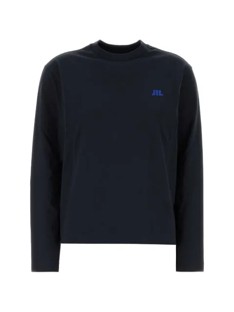 Jil Sander playera manga larga con logo bordado