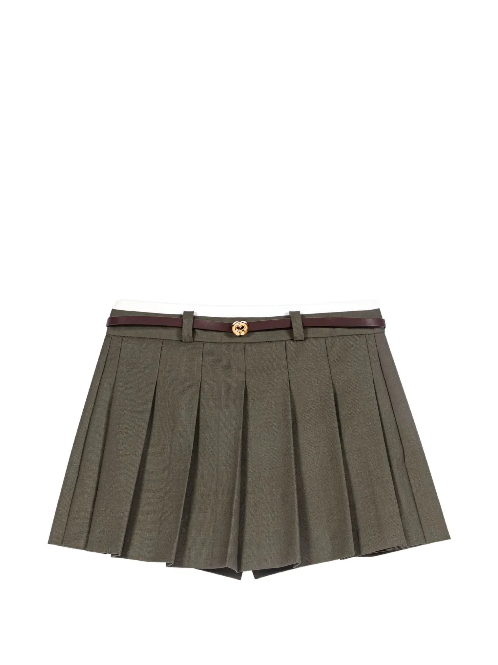Maje Geplooide shorts Groen
