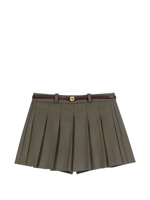 Maje pleated skirt-effect shorts