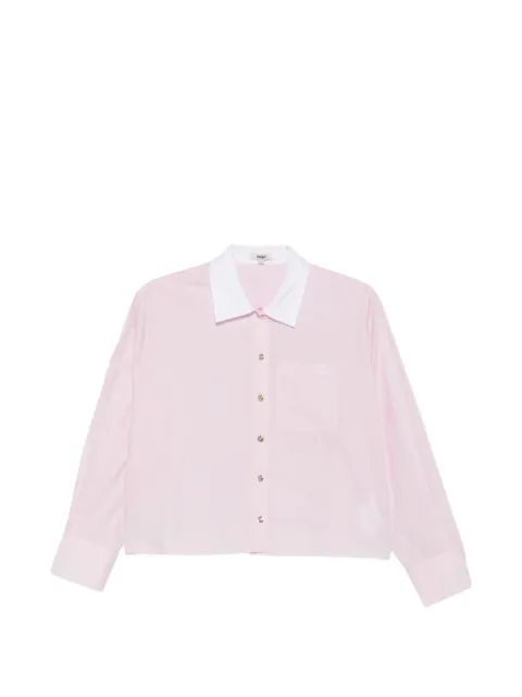 Maje camisa corta con cuello en contraste
