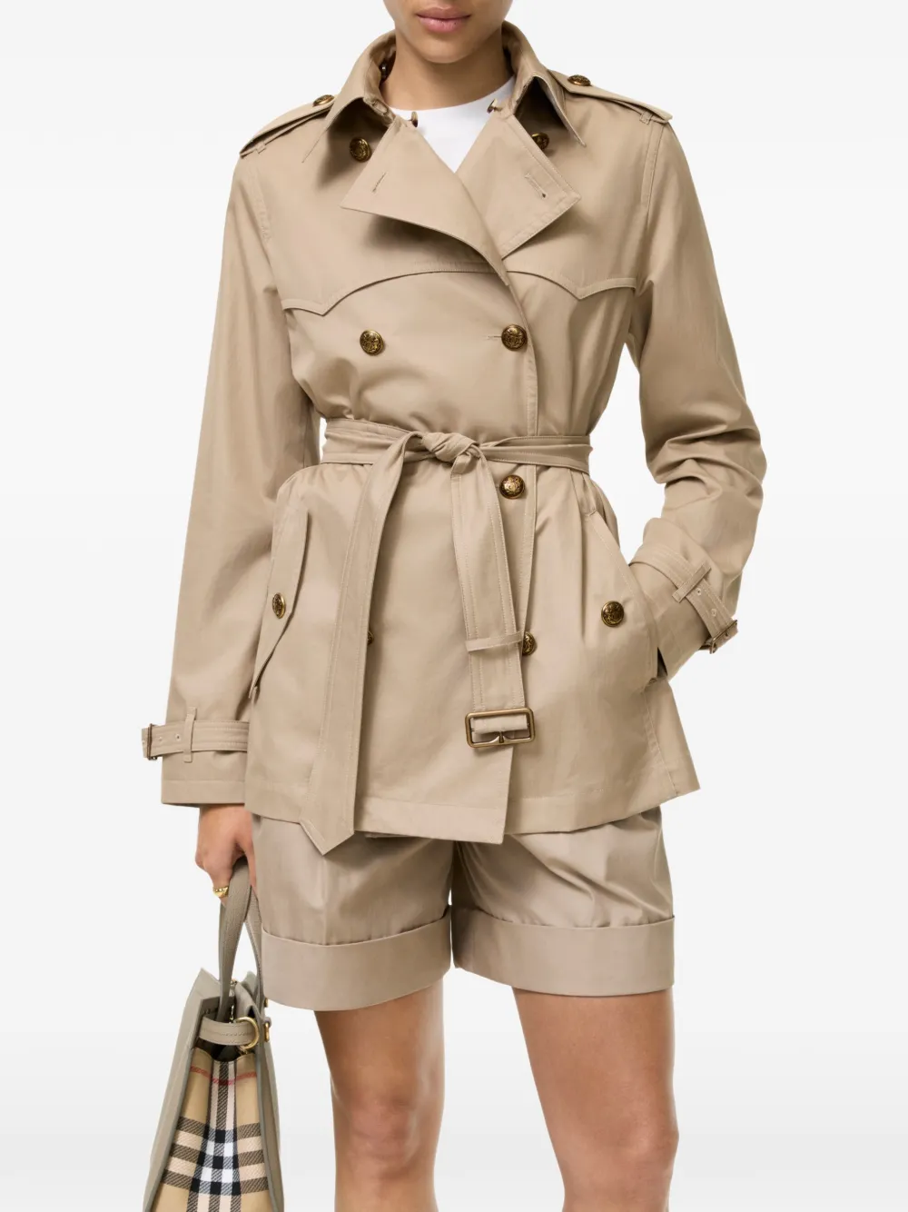 Burberry Foxfield tropische gabardine trenchcoat Beige