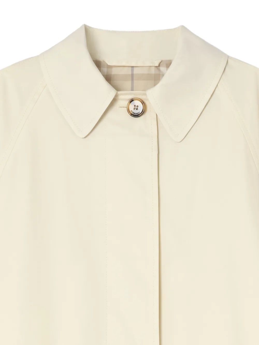 Burberry Lange tropische gabardine jas Beige