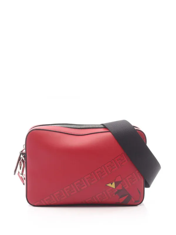 Fendi Pre-owned 2010-2026 Leather Chinese New Year Diagonal Camera Bag Crossbody Bag in Red
