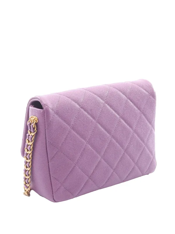 CHANEL Pre-Owned 2021-2026 スモール マトラッセ キャビア フラップ