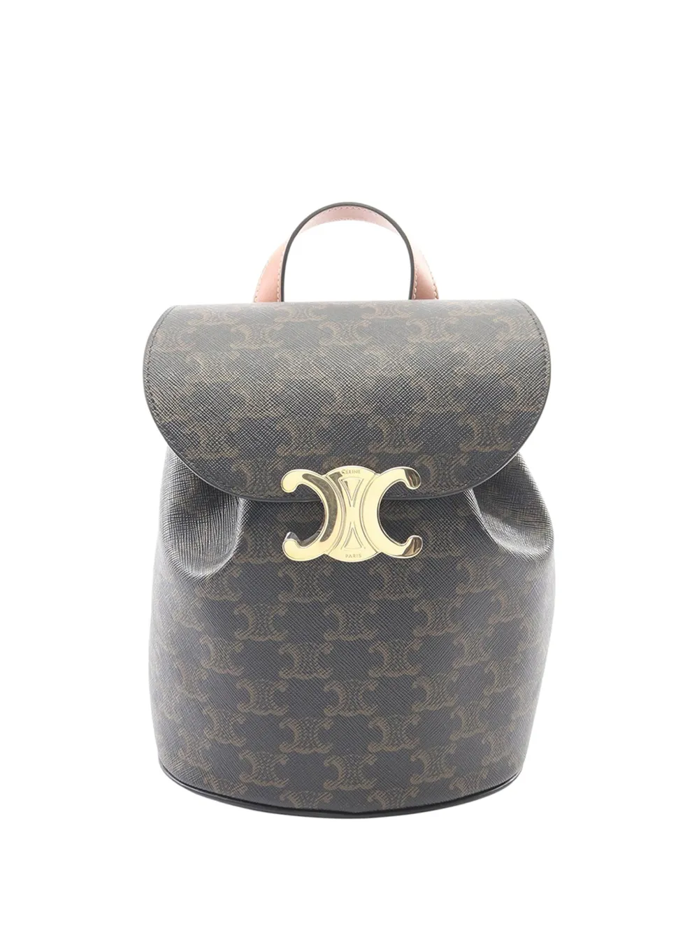 Pre-owned Celine 2010-2026 Triomphe Bonnie Backpack In Black