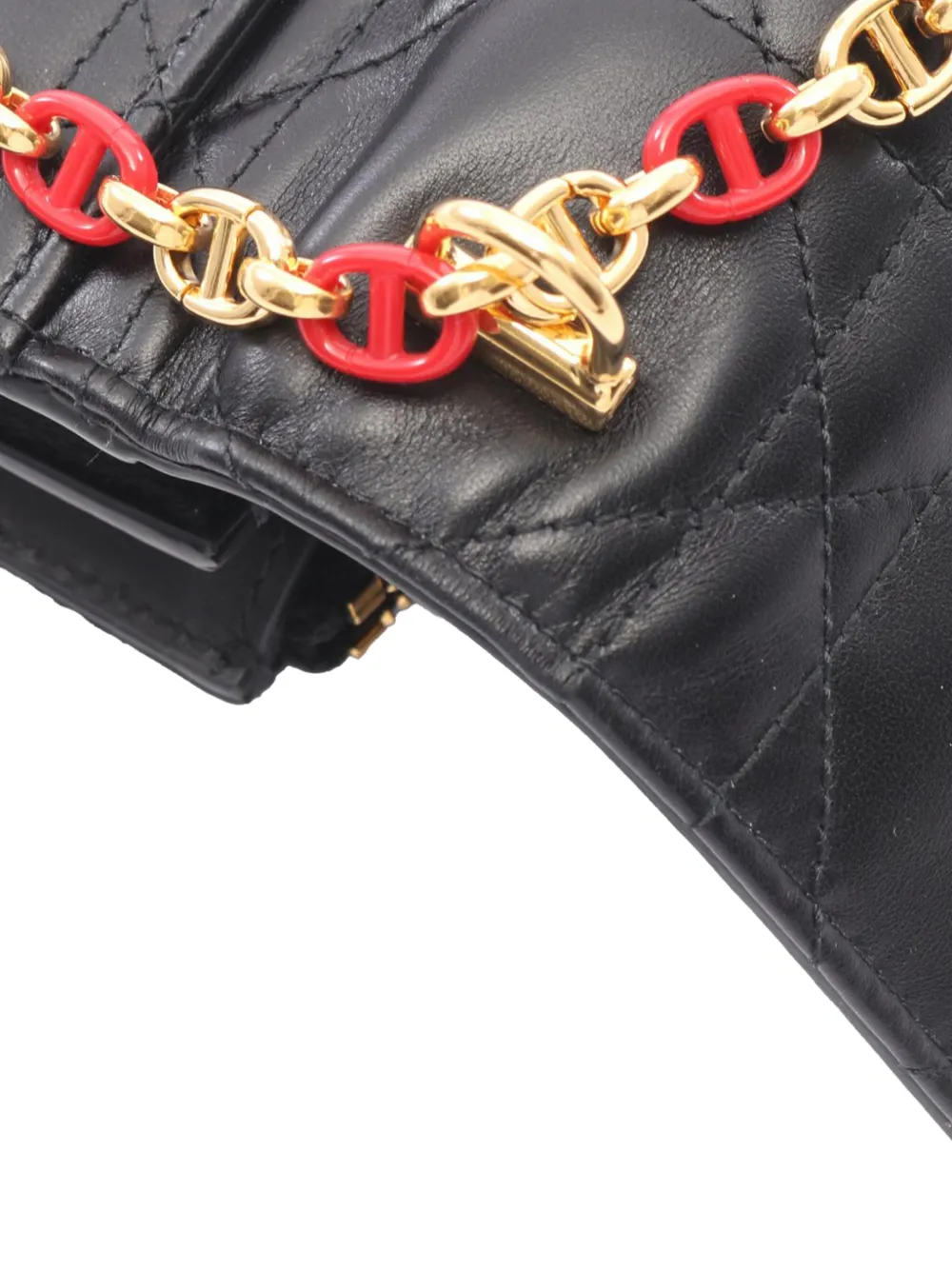 Dior Pre-owned 2021-2026 Dioramour Cannage Caro Wallet on Strap Crossbody Bag in Black, view 2