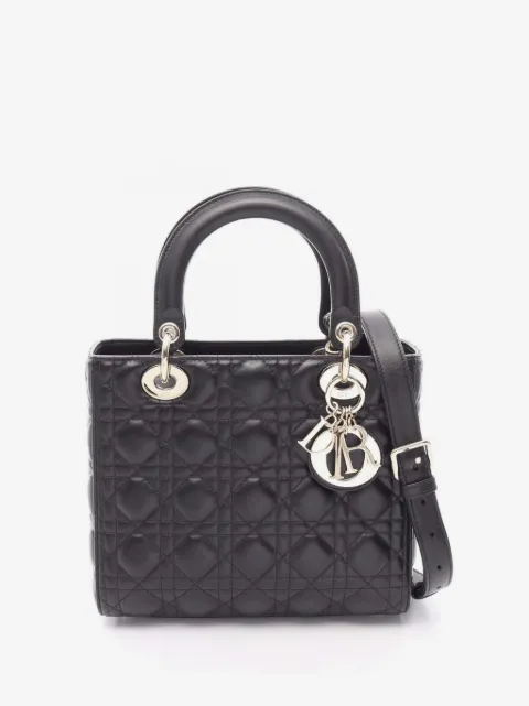 Christian Dior Pre-Owned 2010-2026 Medium Lambskin Cannage Lady Dior satchel
