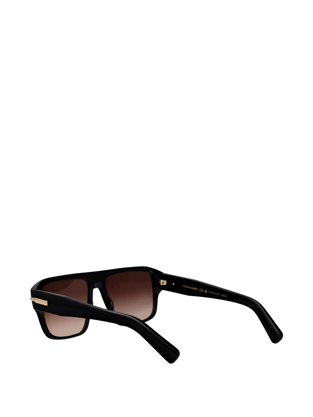 Ferragamo Eyewear Zonnebril met geometrisch montuur Zwart