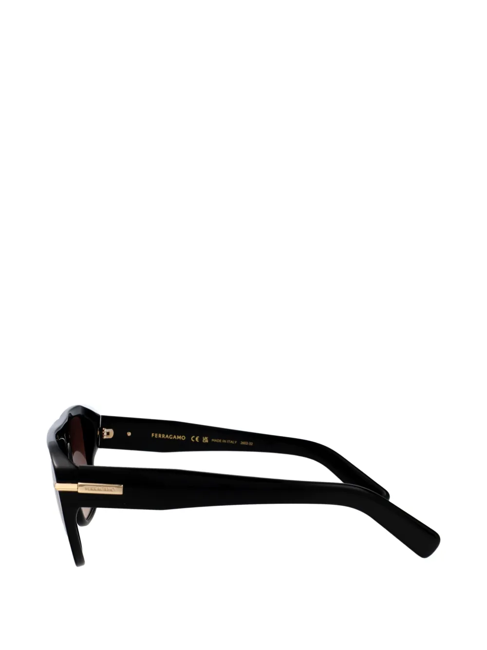 Ferragamo Eyewear Zonnebril met geometrisch montuur Zwart