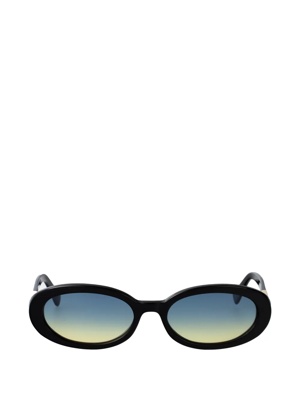 Longchamp oval-frame logo-plaque sunglasses - Nero