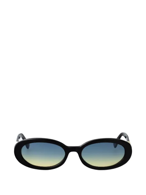 Longchamp oval-frame logo-plaque sunglasses