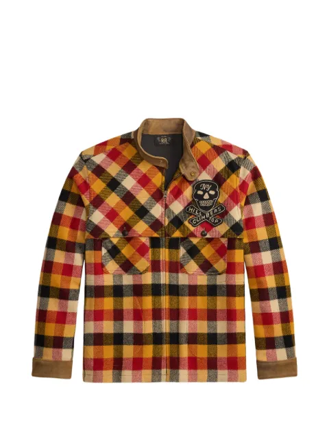 Ralph Lauren RRL plaid-wool cat-patch shirt jacket