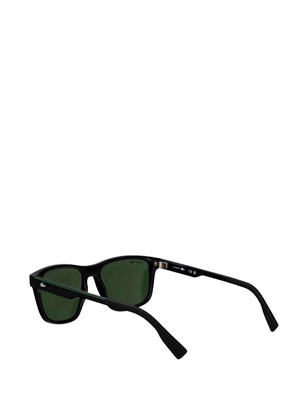 Lacoste Zonnebril met logoplakkaat Zwart