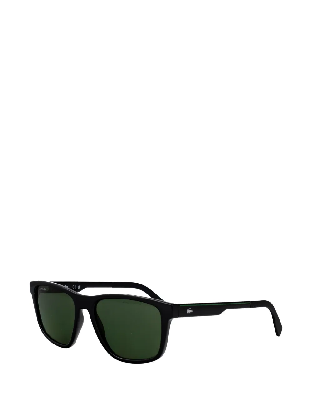Lacoste Zonnebril met logoplakkaat Zwart