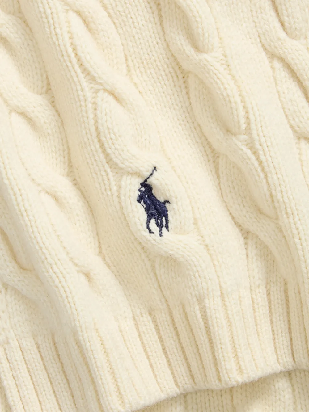 Polo Ralph Lauren Kabelgebreide sjaal van wol-kasjmier Beige