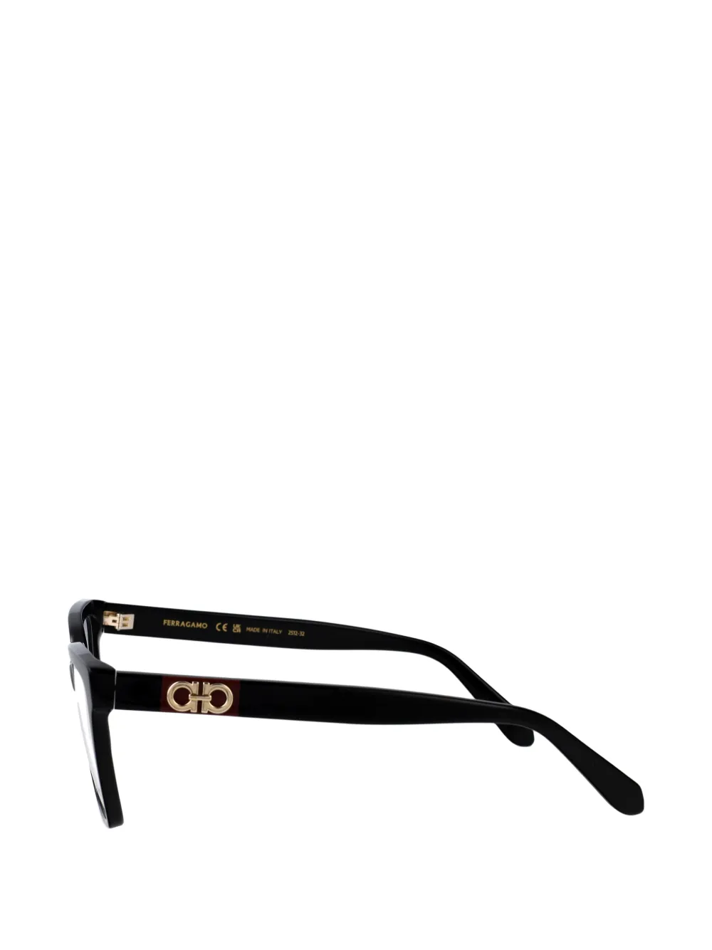 Ferragamo Eyewear Gancini bril met vierkant montuur Zwart