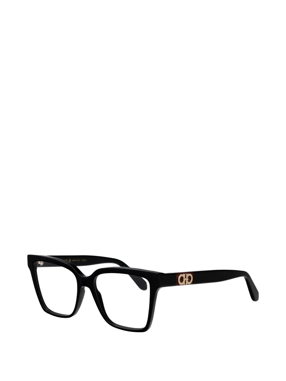 Ferragamo Eyewear Gancini bril met vierkant montuur Zwart