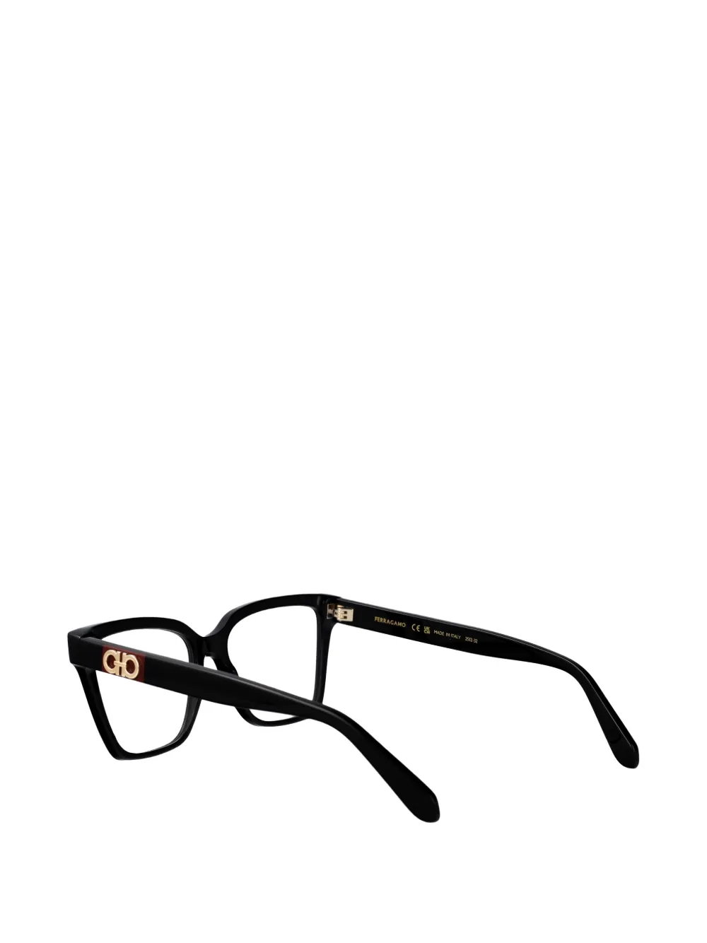 Ferragamo Eyewear Gancini bril met vierkant montuur Zwart