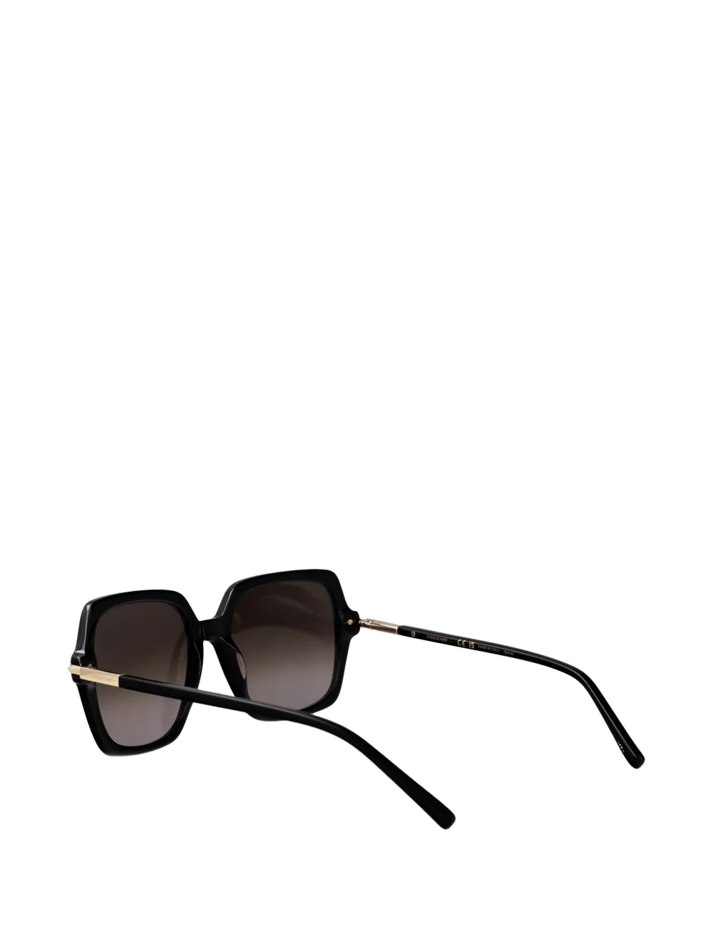 Ferragamo Eyewear Zonnebril met vierkant montuur Zwart