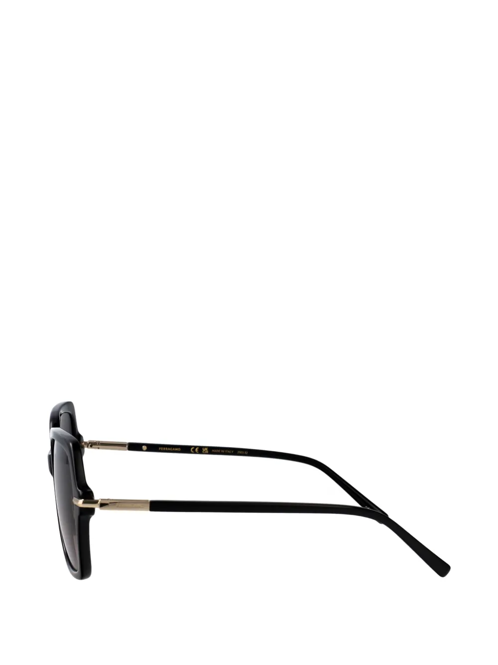 Ferragamo Eyewear Zonnebril met vierkant montuur Zwart
