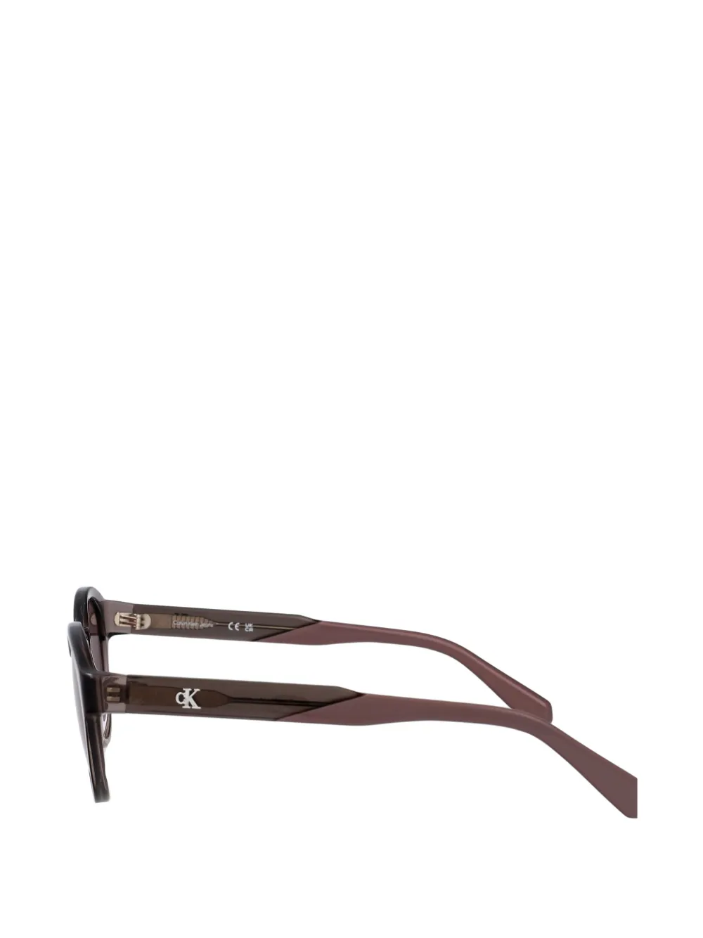 Calvin Klein Jeans Zonnebril met rond montuur Grijs