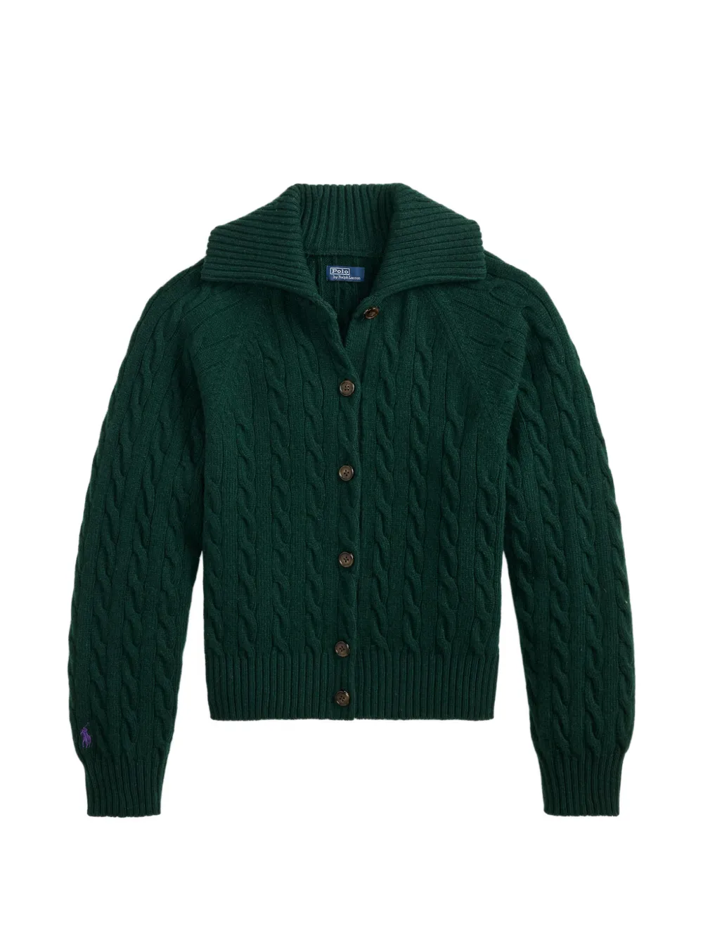 Polo Ralph Lauren Pony-Jacke mit Zopfmuster - Grün