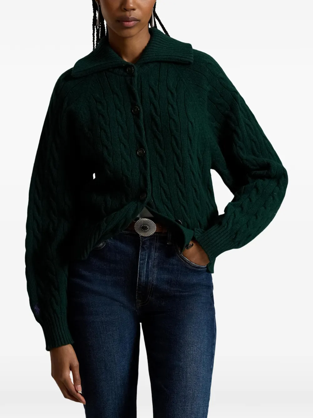Polo Ralph Lauren Kabelgebreid Pony jack Groen