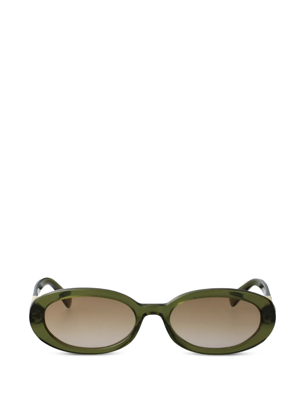 Longchamp oval-frame sunglasses - Grün