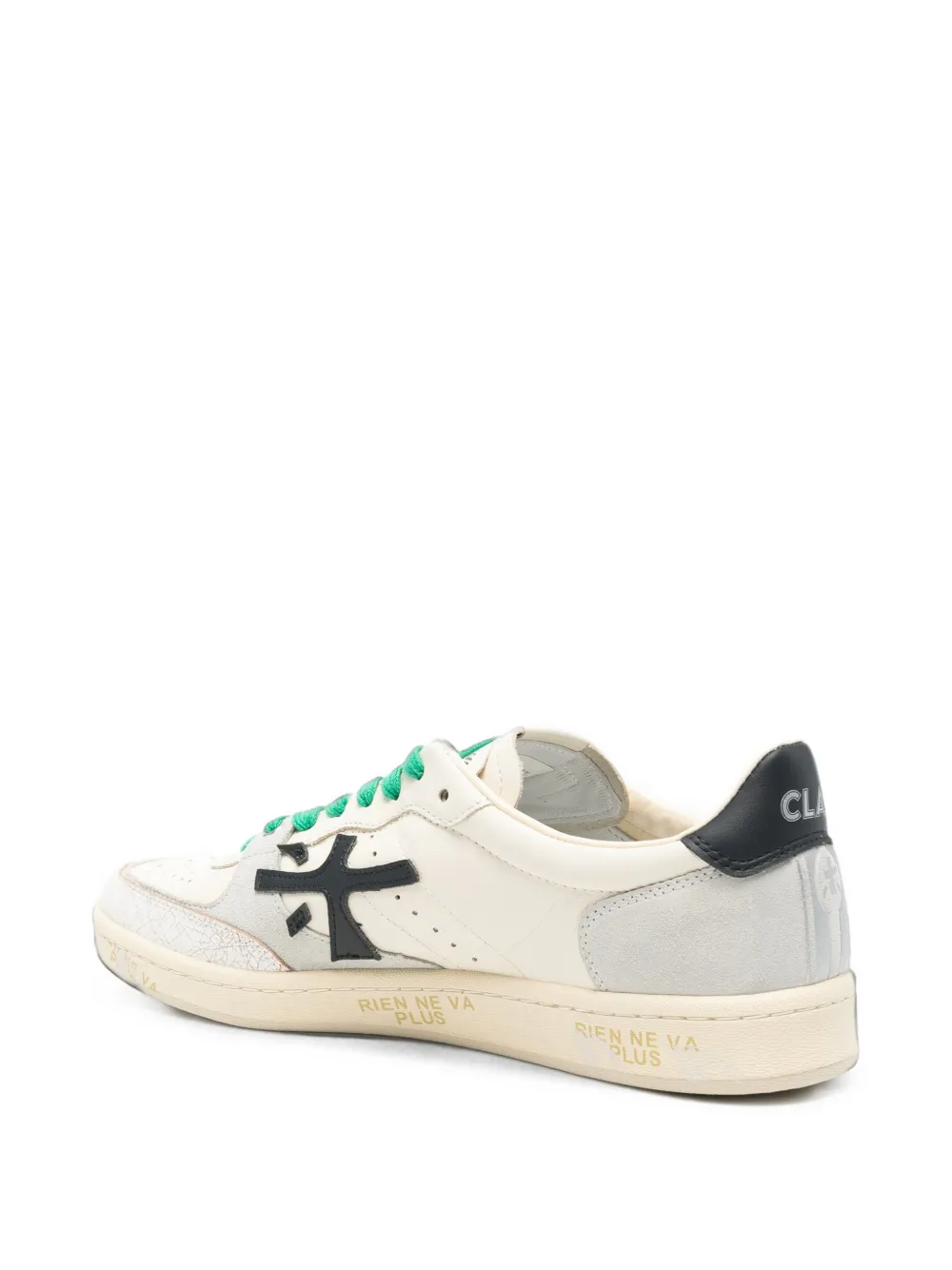 Premiata Clay logo-patch sneakers Beige