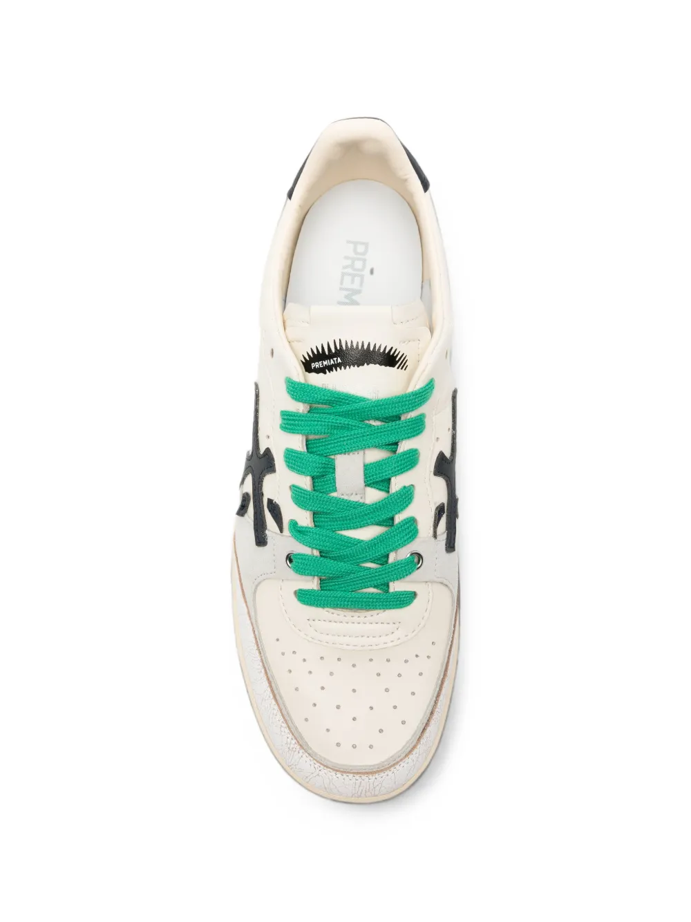 Premiata Clay logo-patch sneakers Beige