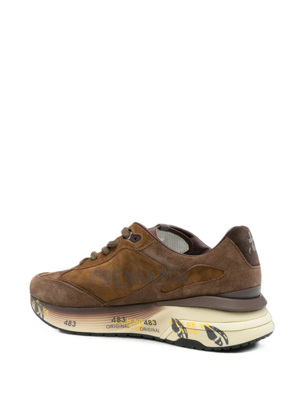 Premiata Moe Run panelled suede sneakers Bruin