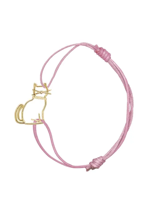 Aliita 9K yellow-gold cat-pendant bracelet