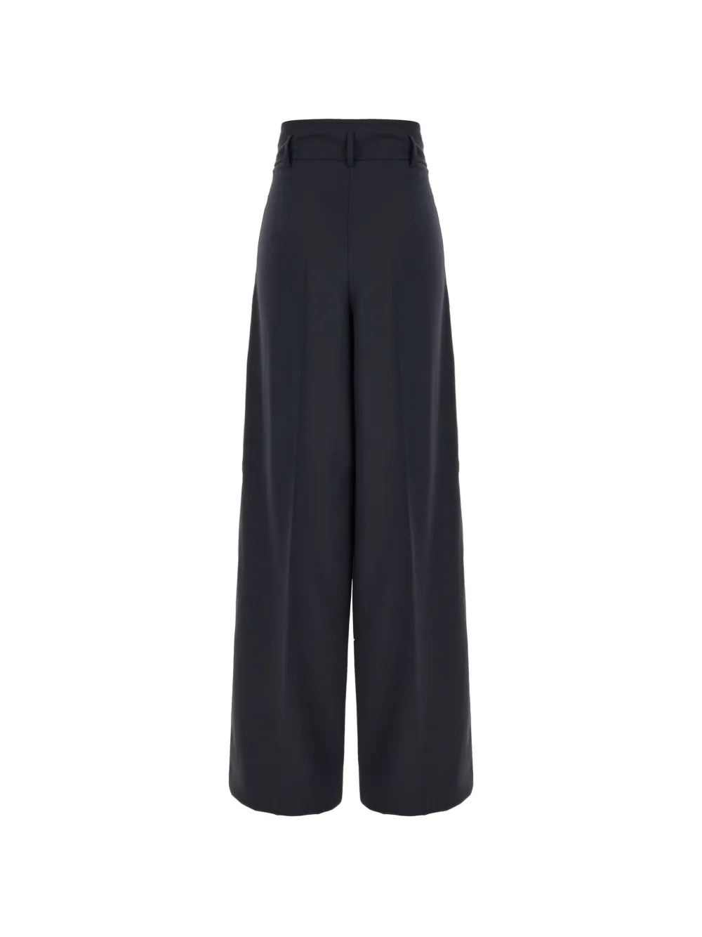 Max Mara Plooibroek met wijde pijpen Blauw
