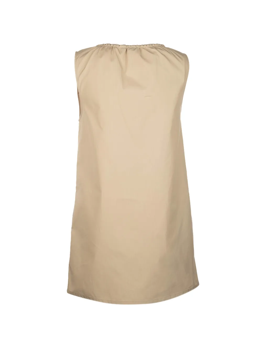 Miu Mini-jurk met logodetail Beige
