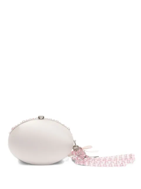 Self-Portrait oval crystal chain clutch bag