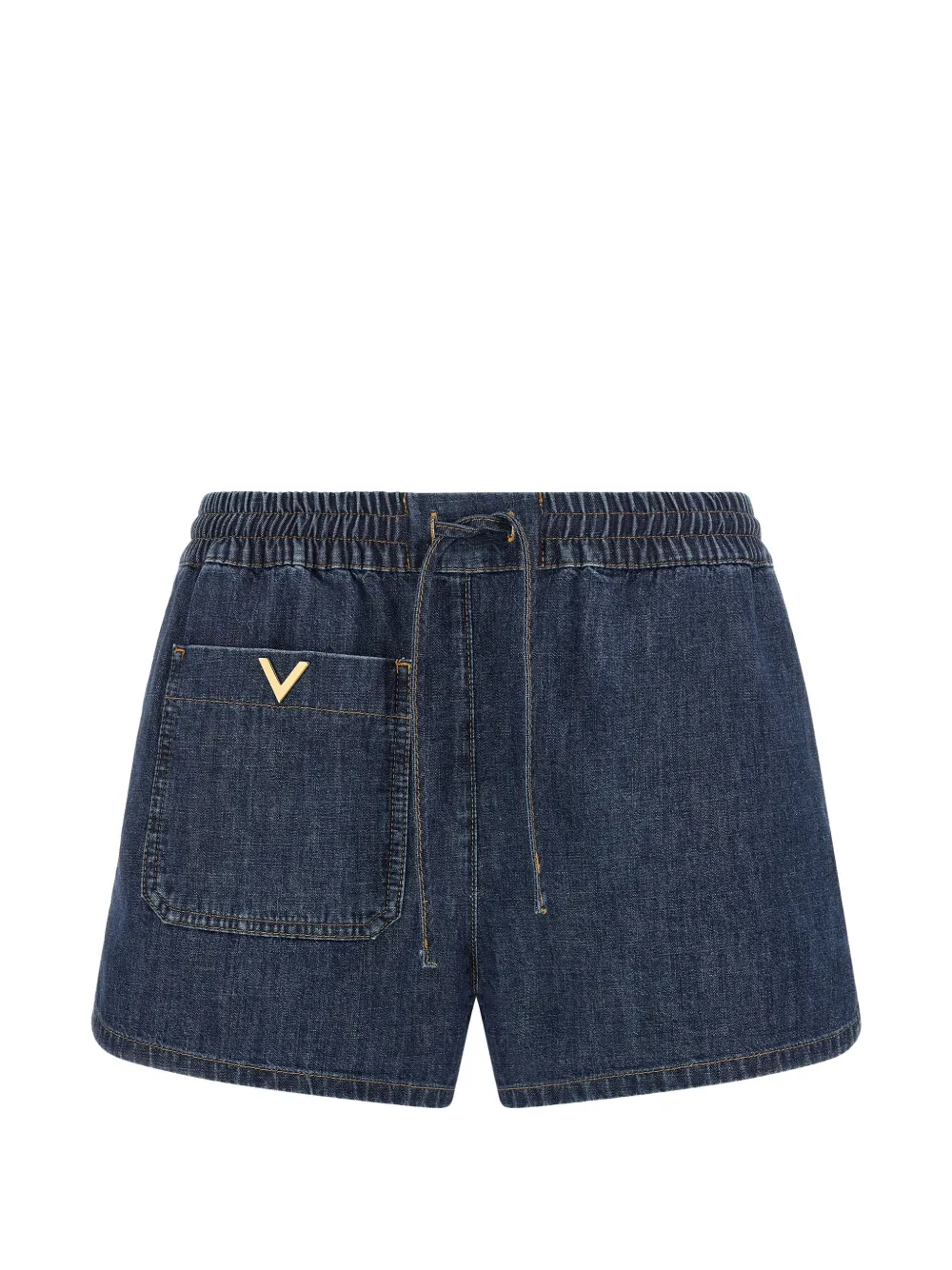 Valentino Garavani VLogo chambray shorts - Blu