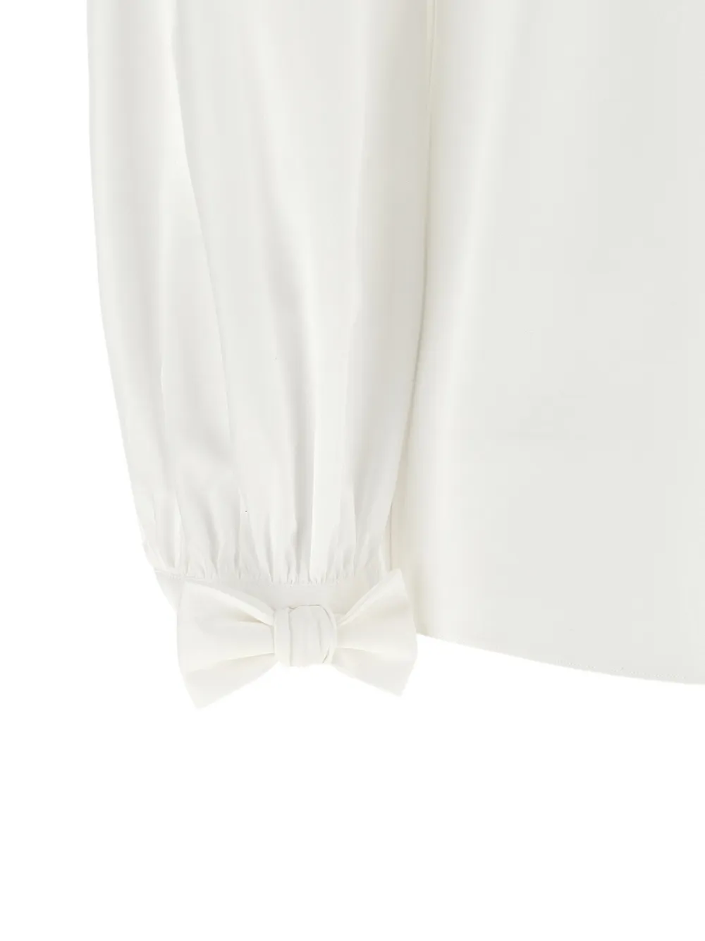 Valentino Garavani VLogo Signature blouse met strikdetail Wit