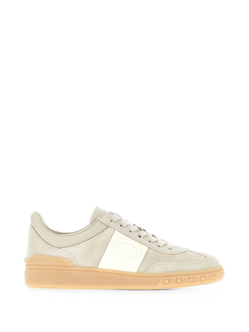 Valentino Garavani Upvillage Rockstud panelled sneakers Beige