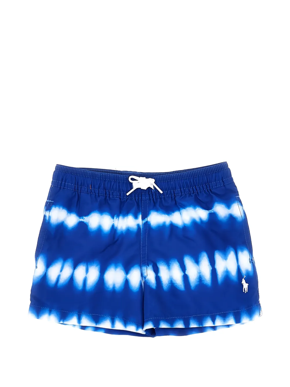 POLO RALPH LAUREN KIDS tie-dye logo-embroidered swim shorts - Blu