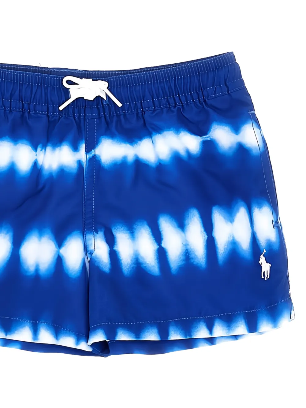 POLO RALPH LAUREN KIDS Zwembroek met geborduurd logo en tie-dye print Blauw