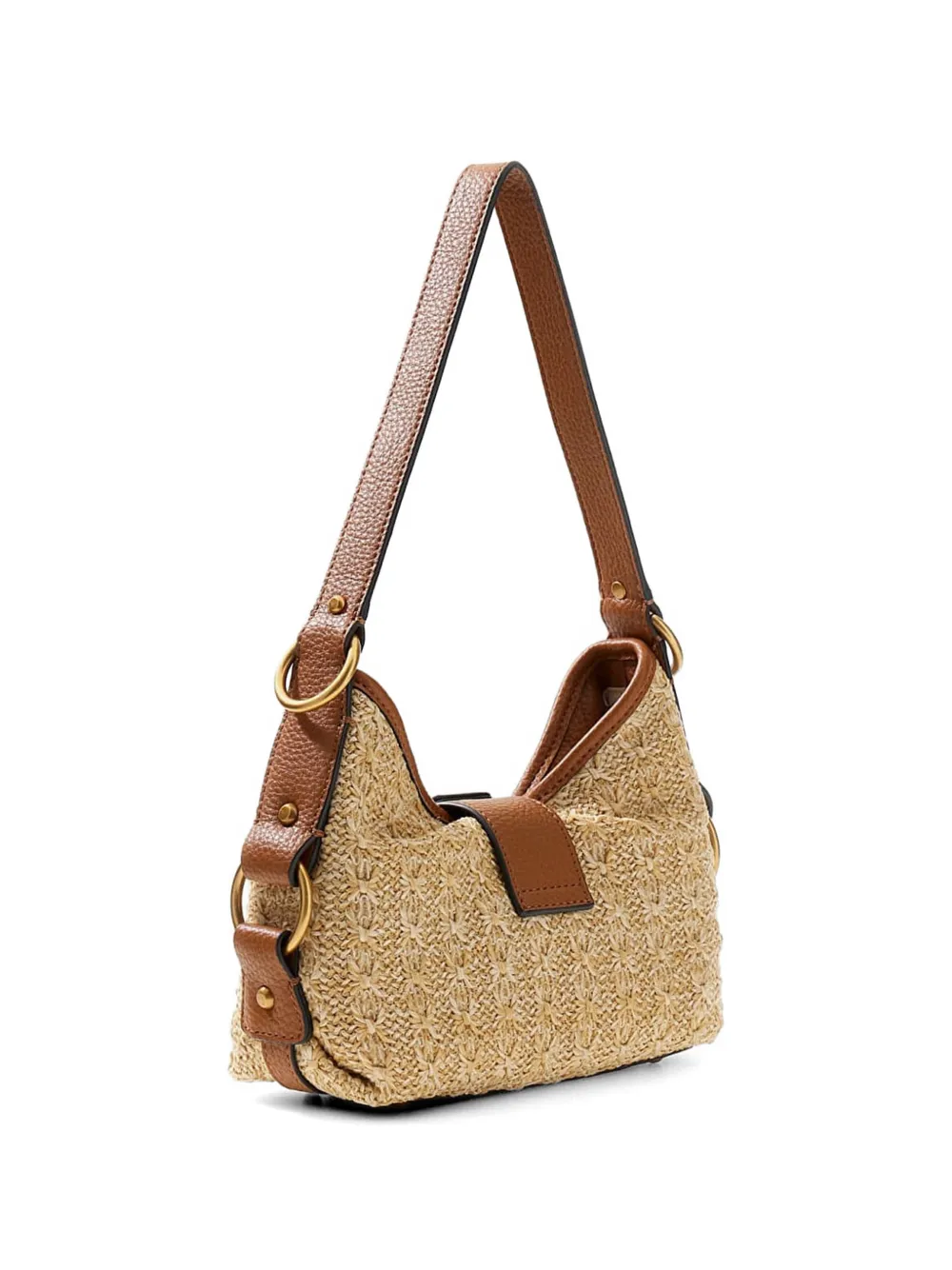 GUESS USA Camden geweven shopper met logoplakkaat Beige
