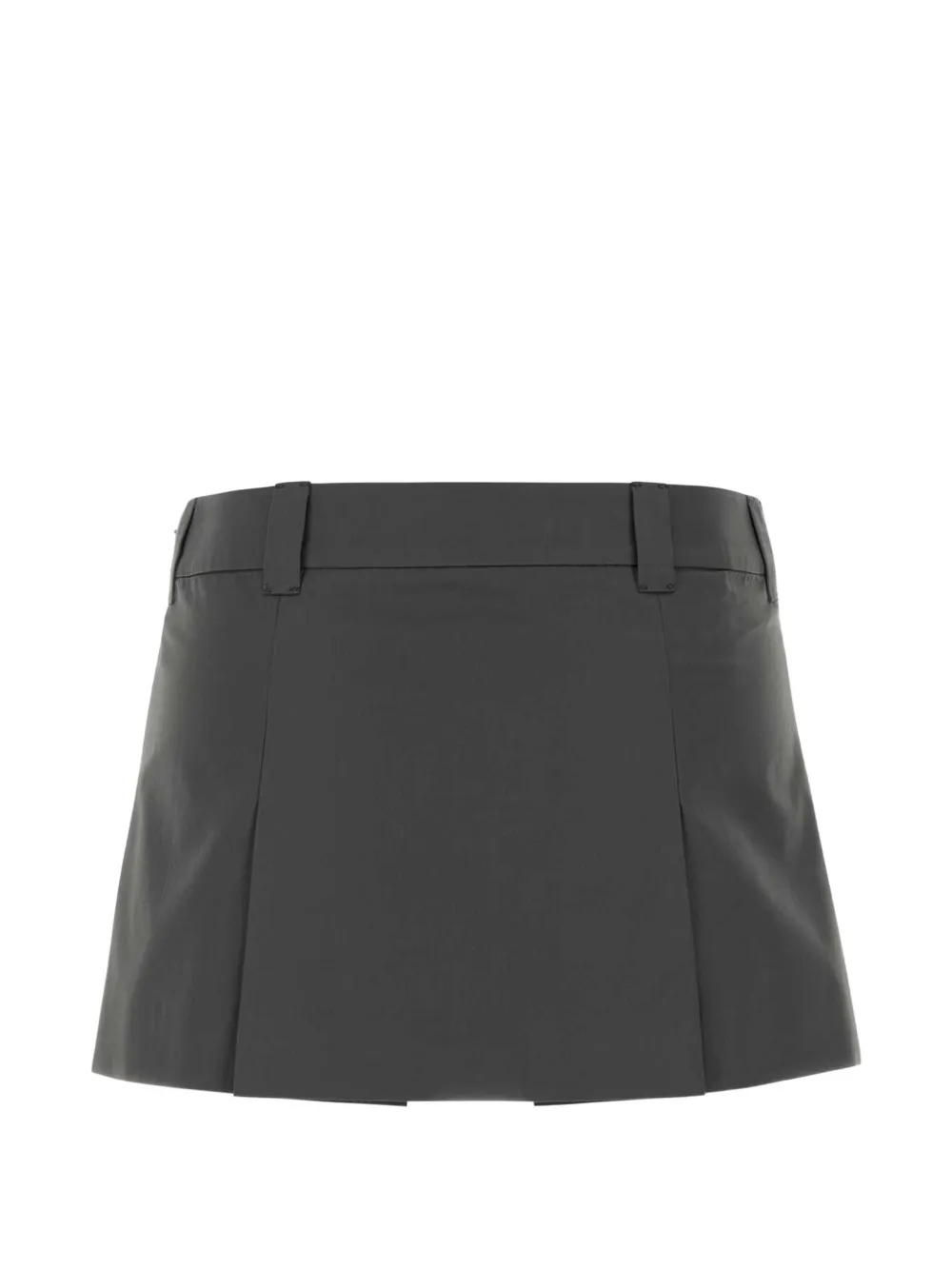 Miu Geplooide mini-rok Grijs