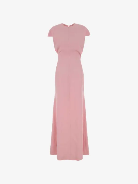 Jil Sander Vestido longo com recorte vazado