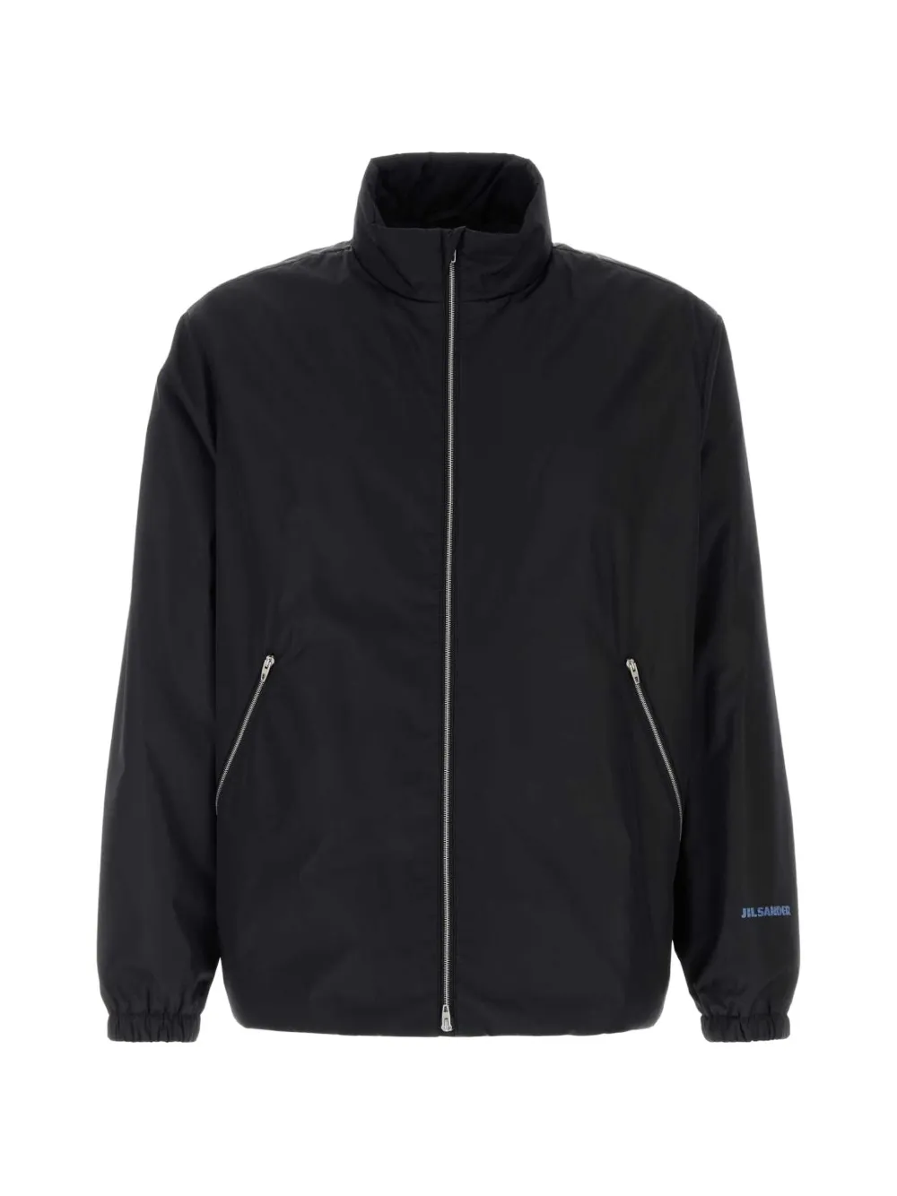 Jil Sander logo-print zip-up jacket - Nero