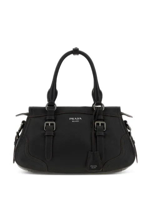 Prada buckle-detail leather tote bag