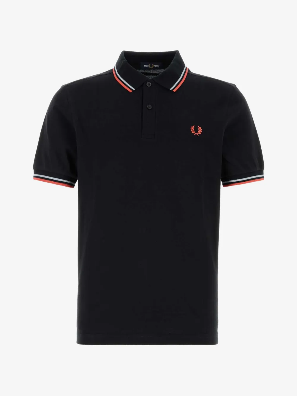Fred Perry twin-tipped piqué polo shirt | Black | Image 1