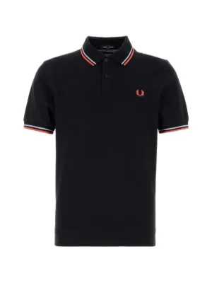 Fred Perry ストライプ ポロシャツ | ブラック | FARFETCH JP