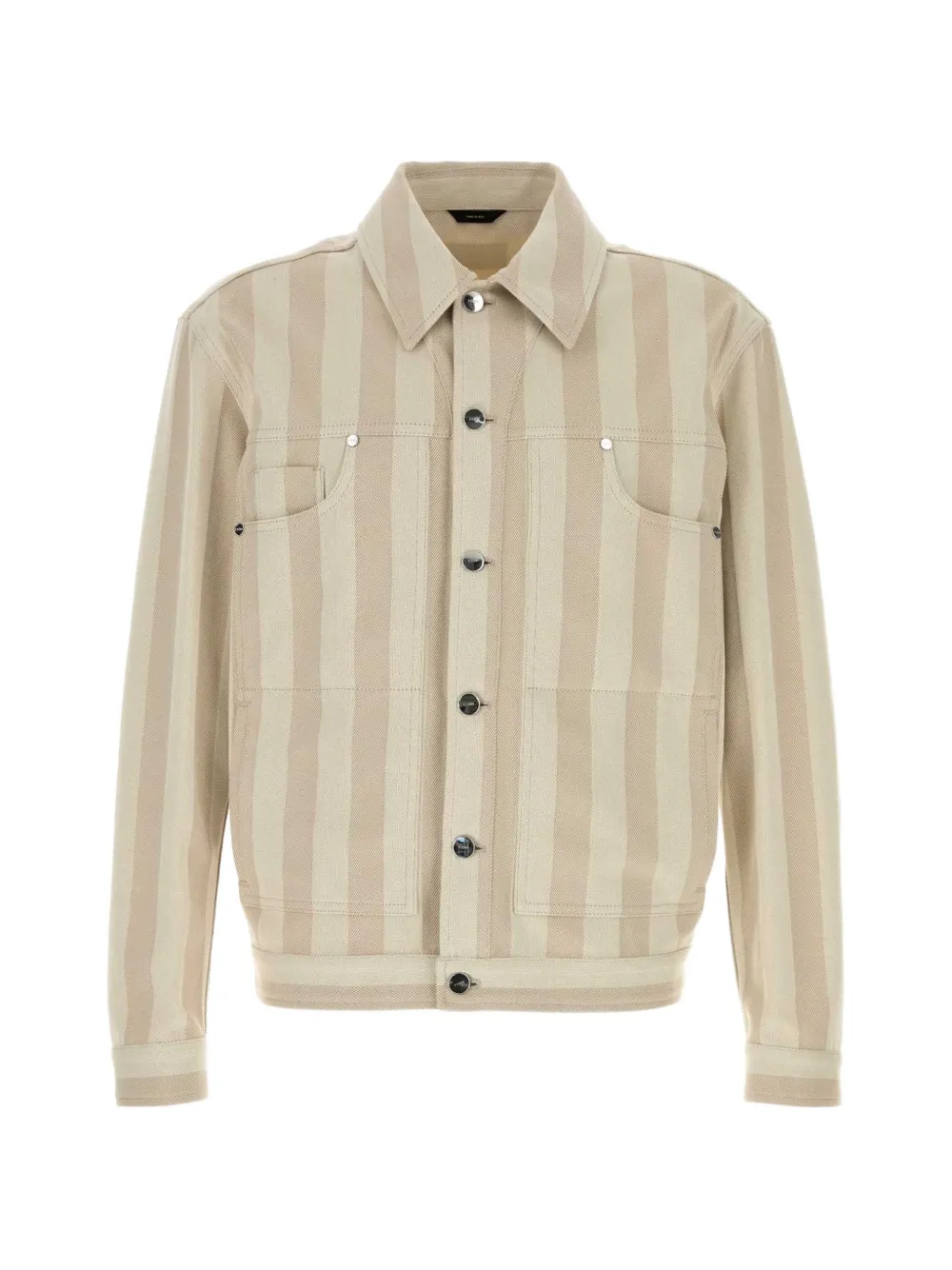 FENDI striped denim jacket - Toni neutri