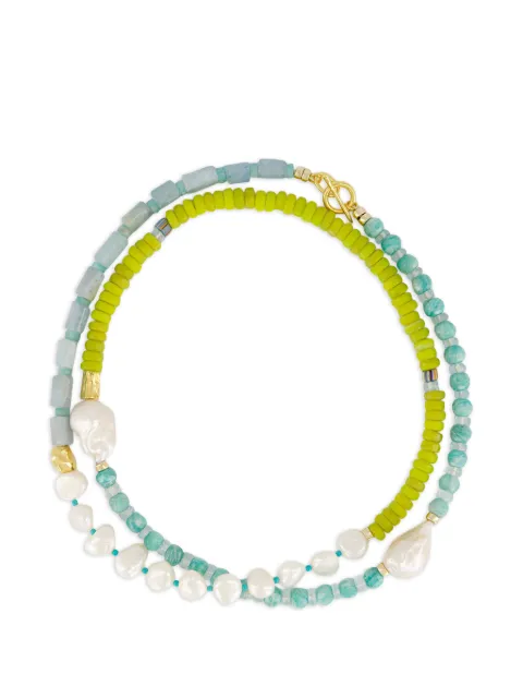 Lizzie Fortunato beaded pearl-embellished necklace