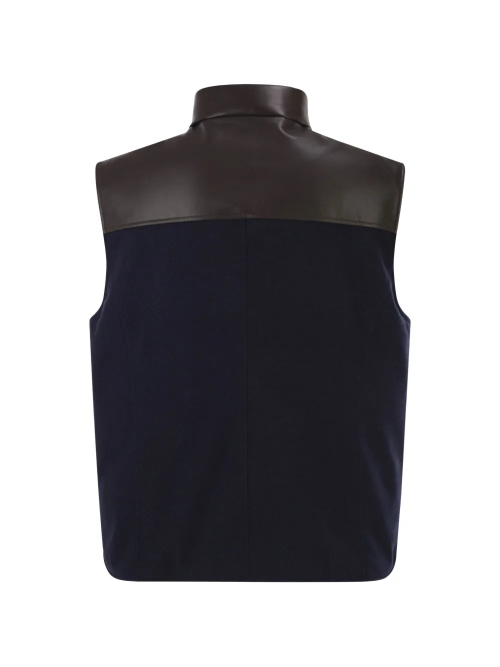 Brunello Cucinelli Gilet met lammy kraag Blauw